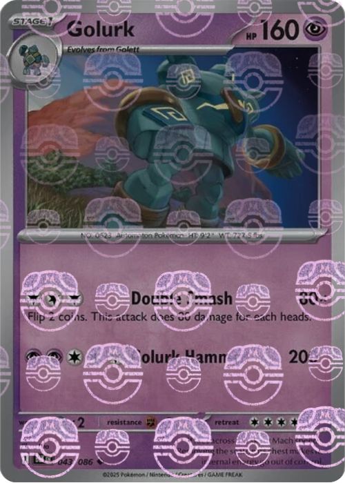Golurk (Master Ball Pattern) - 043/086 - Uncommon
