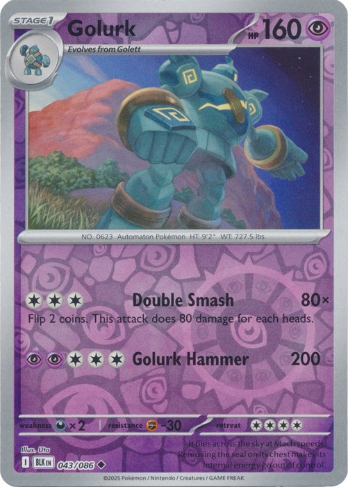 Golurk - 043/086 - Uncommon - Reverse Holo