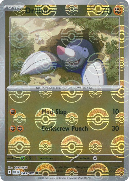 Drilbur (Poke Ball Pattern) - 045/086 - Common
