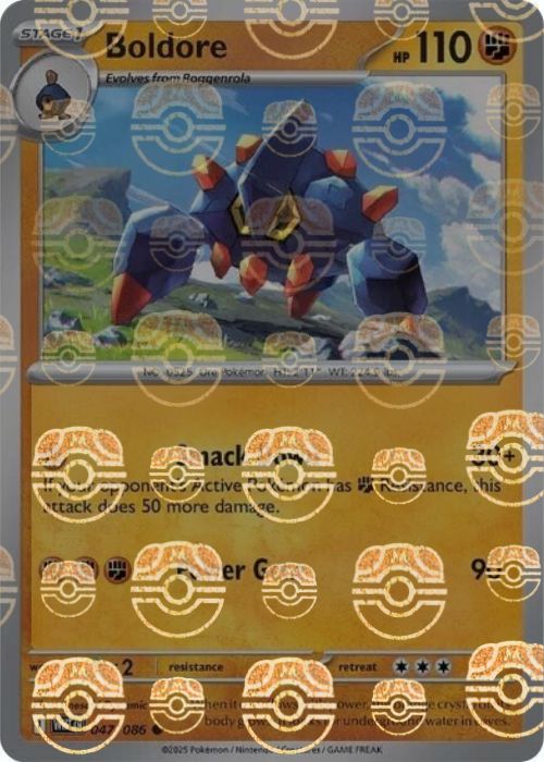 Boldore (Master Ball Pattern) - 047/086 - Common