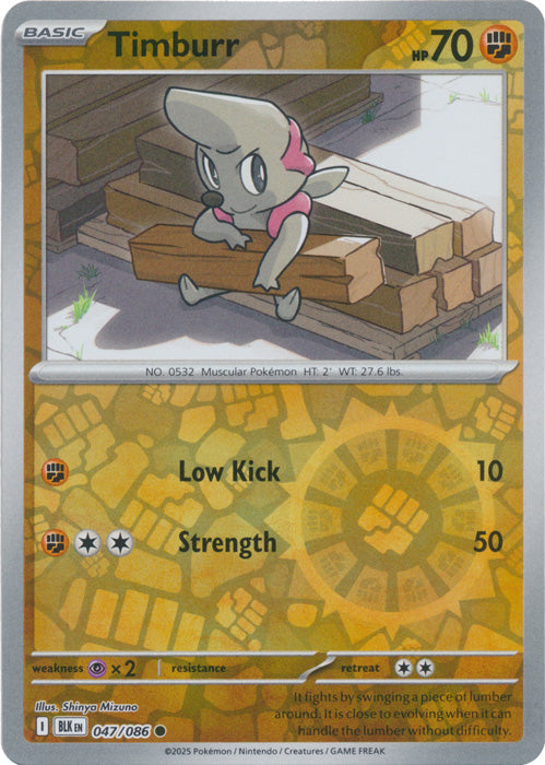 Timburr - 047/086 - Common - Reverse Holo