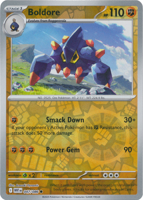 Boldore - 047/086 - Common - Reverse Holo