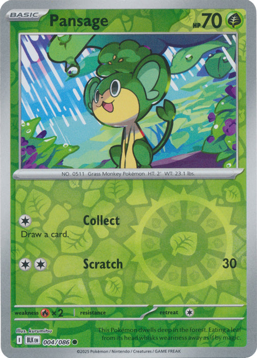Pansage - 004/086 - Common - Reverse Holo