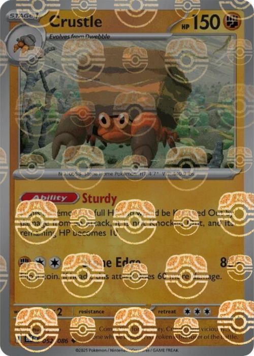 Crustle (Master Ball Pattern) - 052/086 - Uncommon