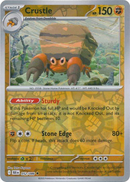 Crustle - 052/086 - Uncommon - Reverse Holo