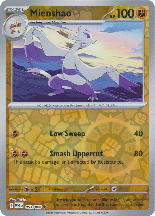 Mienshao - 053/086 - Uncommon - Reverse Holo