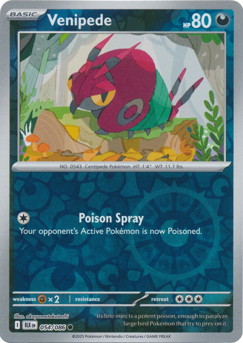 Venipede - 054/086 - Common - Reverse Holo