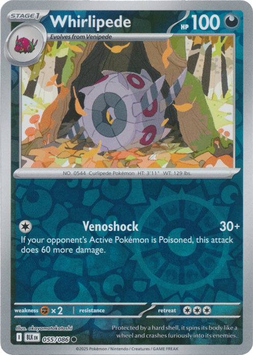 Whirlipede - 055/086 - Common - Reverse Holo