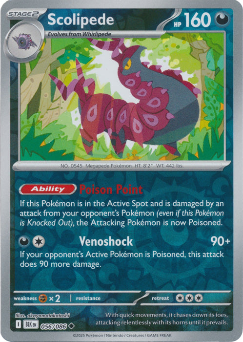 Scolipede - 056/086 - Uncommon - Reverse Holo