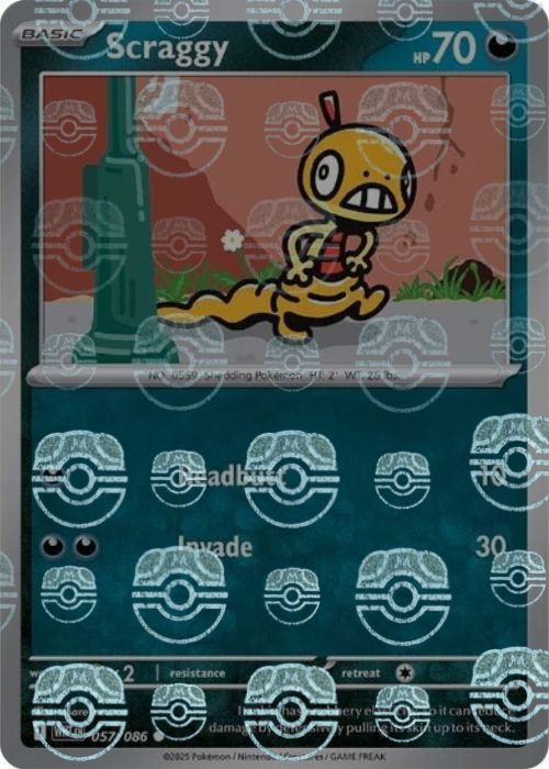 Scraggy (Master Ball Pattern) - 057/086 - Common