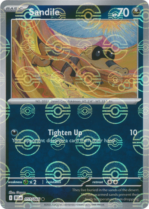 Sandile (Poke Ball Pattern) - 057/086 - Common