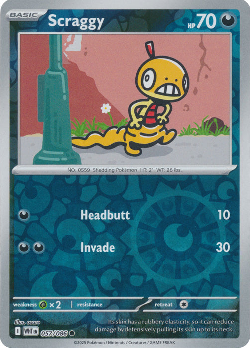 Scraggy - 057/086 - Common - Reverse Holo