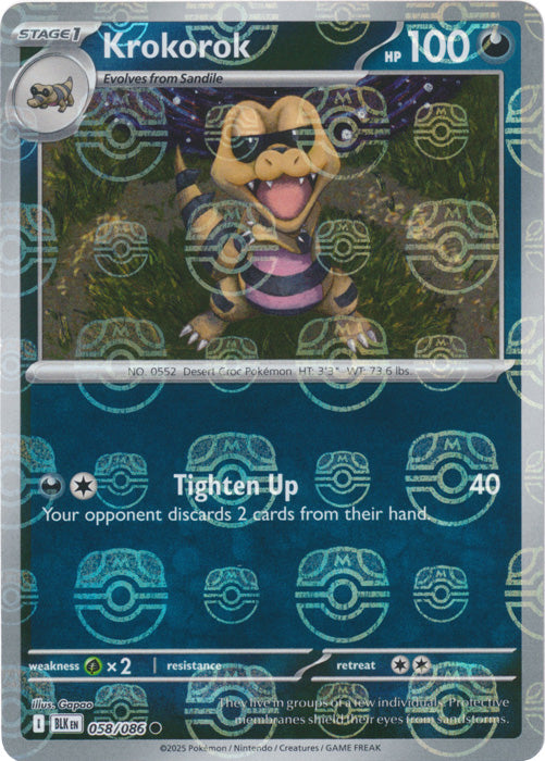 Krokorok (Master Ball Pattern) - 058/086 - Common