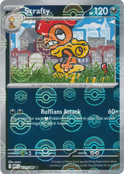 Scrafty (Poke Ball Pattern) - 058/086 - Uncommon