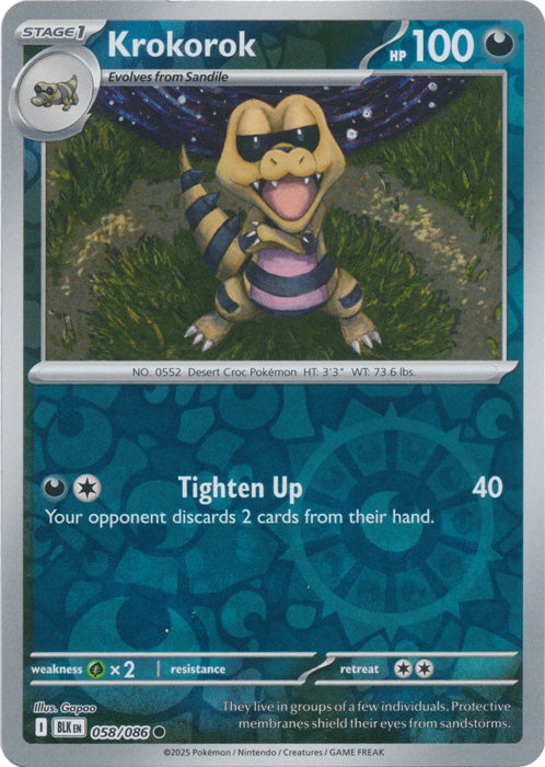 Krokorok - 058/086 - Common - Reverse Holo
