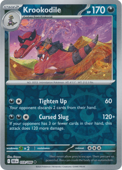 Krookodile - 059/086 - Uncommon - Reverse Holo