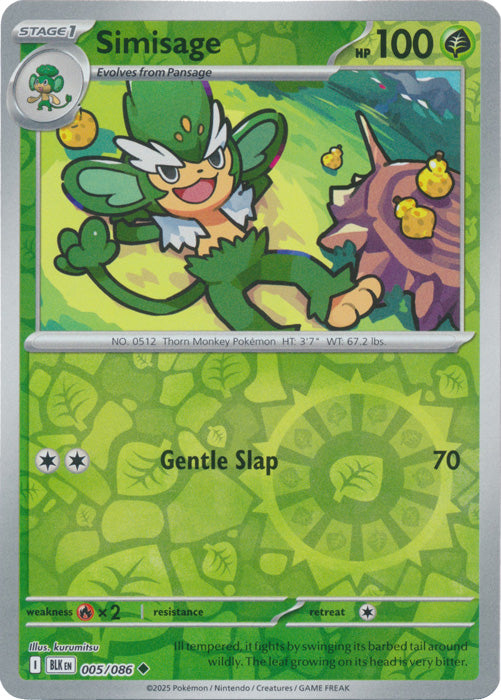 Simisage - 005/086 - Uncommon - Reverse Holo
