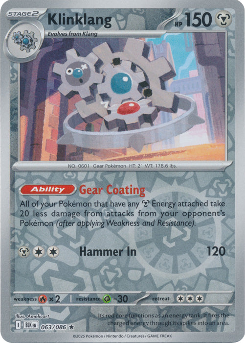 Klinklang - 063/086 - Rare - Reverse Holo