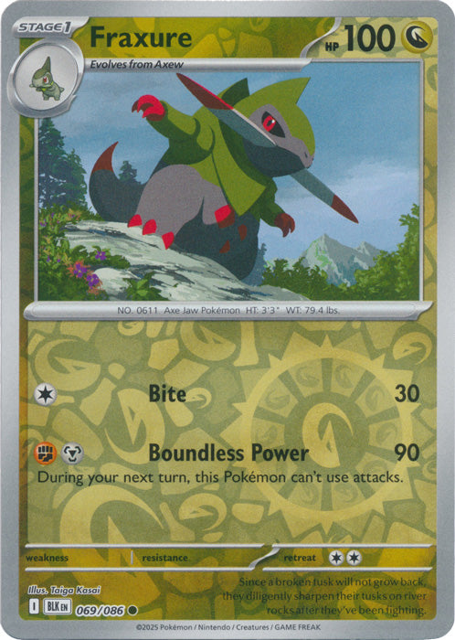 Fraxure - 069/086 - Common - Reverse Holo