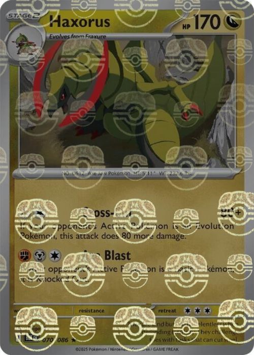 Haxorus (Master Ball Pattern) - 070/086 - Rare