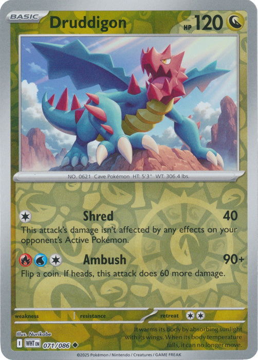 Druddigon - 071/086 - Uncommon - Reverse Holo