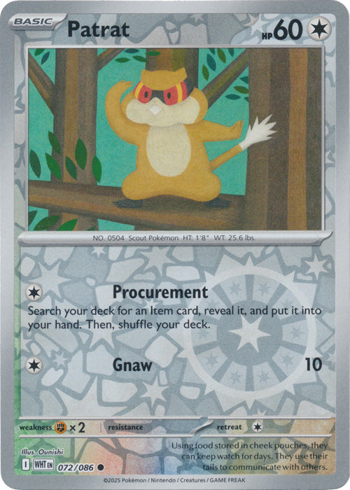 Patrat - 072/086 - Common - Reverse Holo