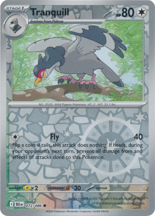 Tranquill - 072/086 - Common - Reverse Holo