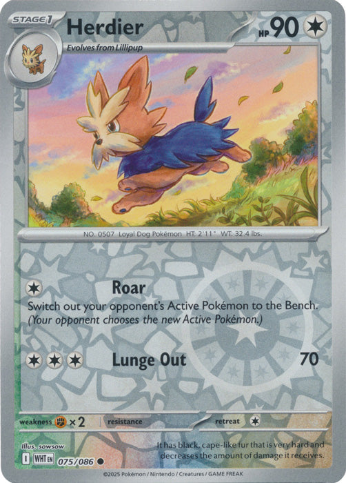 Herdier - 075/086 - Common - Reverse Holo
