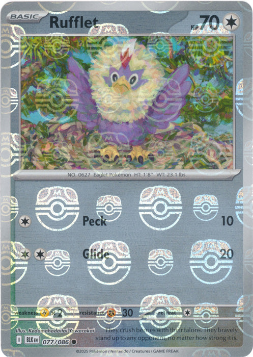 Rufflet (Master Ball Pattern) - 077/086 - Common