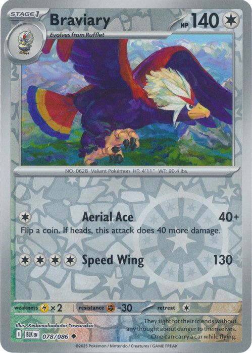 Braviary - 078/086 - Uncommon - Reverse Holo