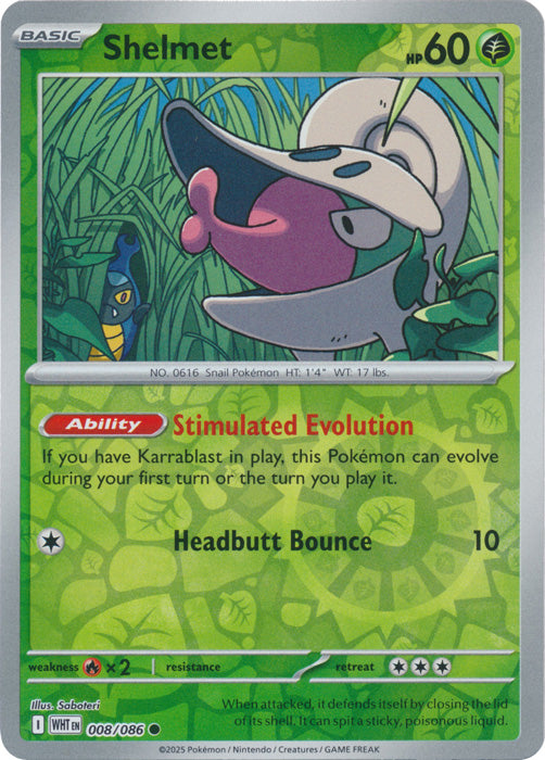 Shelmet - 008/086 - Common - Reverse Holo