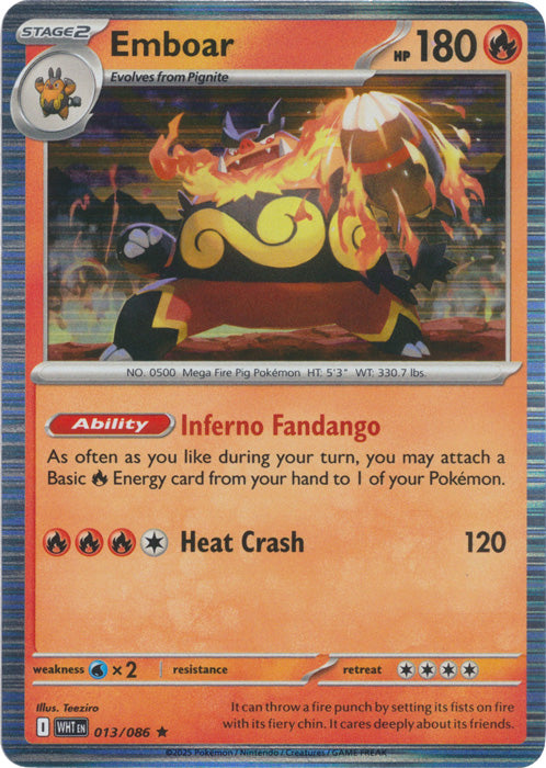 Emboar - 013/086 - Rare