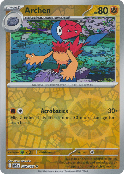 Archen - 050/086 - Uncommon - Reverse Holo
