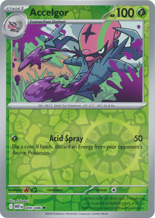 Accelgor - 009/086 - Uncommon - Reverse Holo