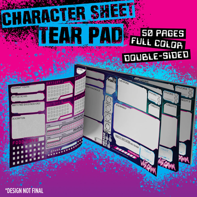 Vast Grimm - Bad A$$ Character Sheet Tear Pad (Softcover)