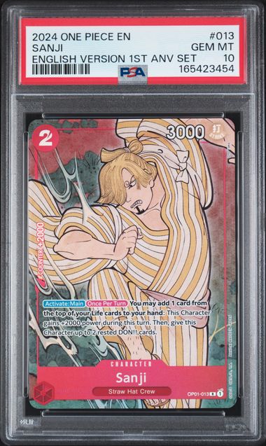 Sanji - English Version 1st Anniversary Set - GEM MINT 10