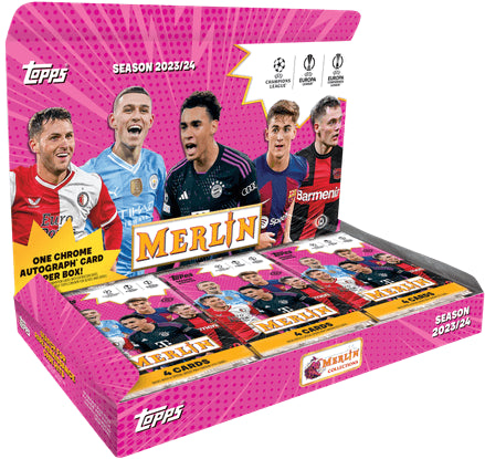 2023-24 Topps UEFA Club Competitions Merlin Chrome Soccer Hobby Box