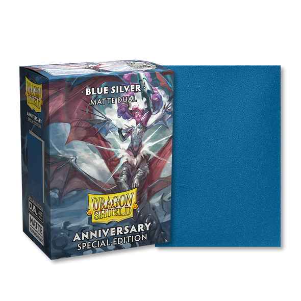 Dragon Shield - 100ct Standard Size - Dual - Anniversary Special Edition Blue/Silver