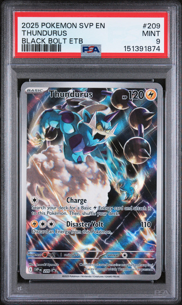 THUNDURUS (209) - POKEMON SVP EN-SV BLACK STAR PROMO - BLACK BOLT ETB - MINT 9