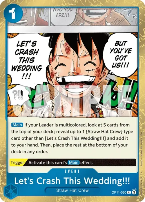 Let's Crash This Wedding!!! (Nami Deck) (LT-01 Reprint) (Non-Foil) - OP11-060 - Rare