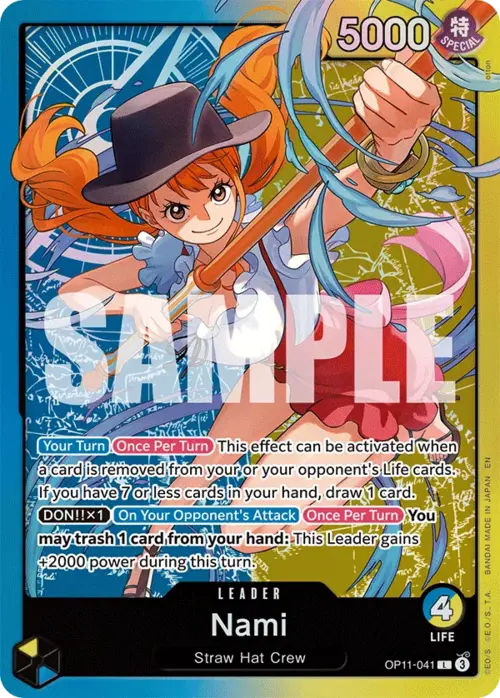 Nami (Nami Deck) (LT-01 Reprint) - OP11-041 - Leader