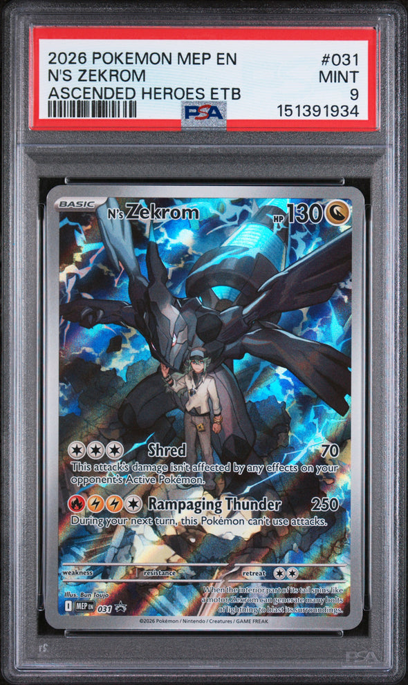 N'S ZEKROM (031) - POKEMON MEP EN-ME BLACK STAR PROMO - ASCENDED HEROES ETB - MINT 9