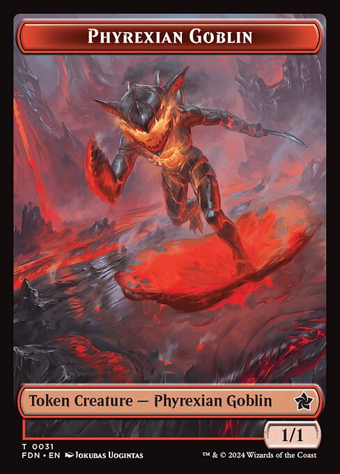 Cat // Phyrexian Goblin Token (TFDN)
