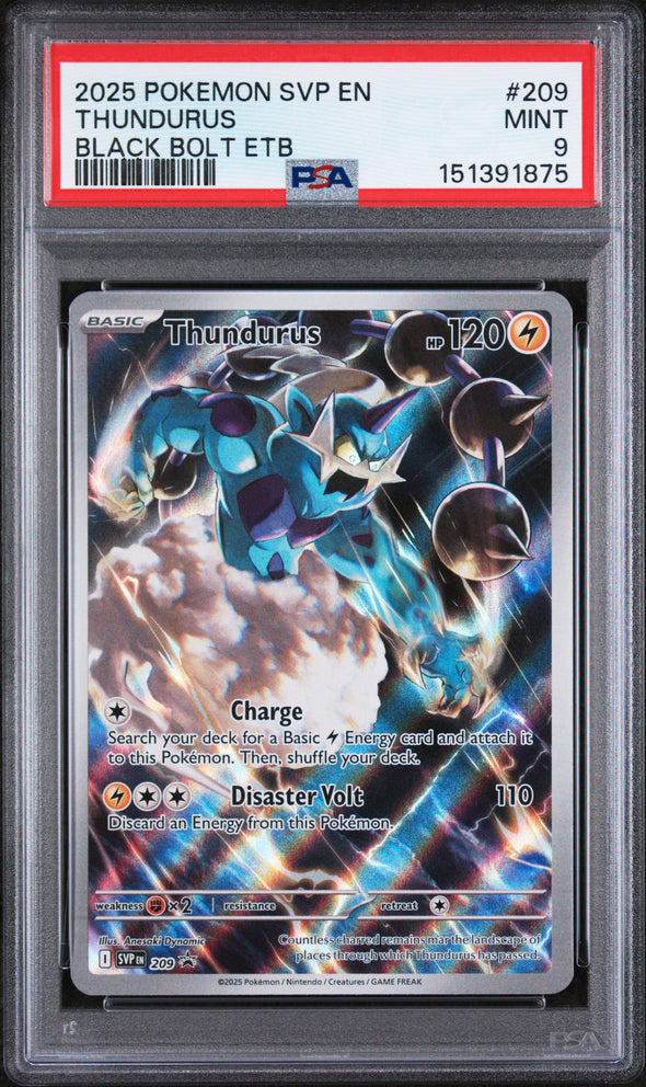 THUNDURUS (209) - POKEMON SVP EN-SV BLACK STAR PROMO - BLACK BOLT ETB - MINT 9