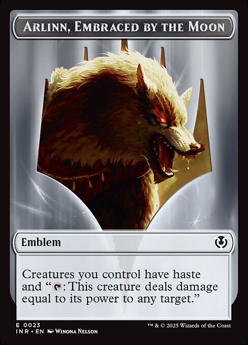 Wolf (018) Token // Arlin, Embraced by the Moon Emblem (TINR)