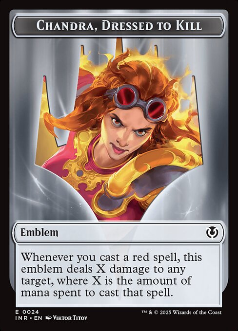 Human (014) Token // Chandra, Dressed to Kill Emblem (TINR)