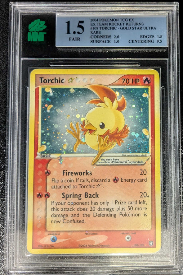 Torchic Gold Star - EX Team Rocket Returns - Holo - MNT FAIR 1.5