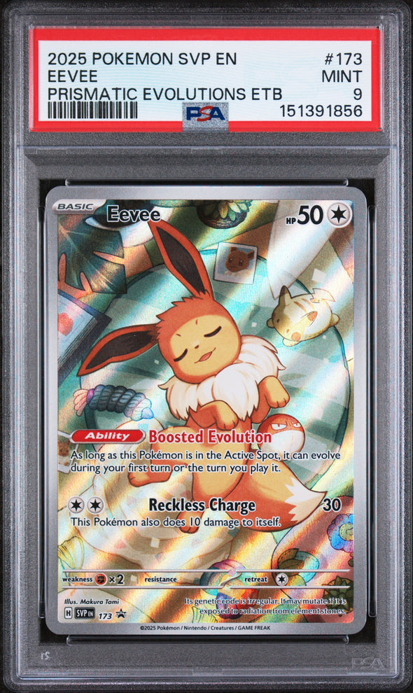 EEVEE (173) - POKEMON SVP EN-SV BLACK STAR PROMO - PRISMATIC EVOLUTIONS ETB - MINT 9