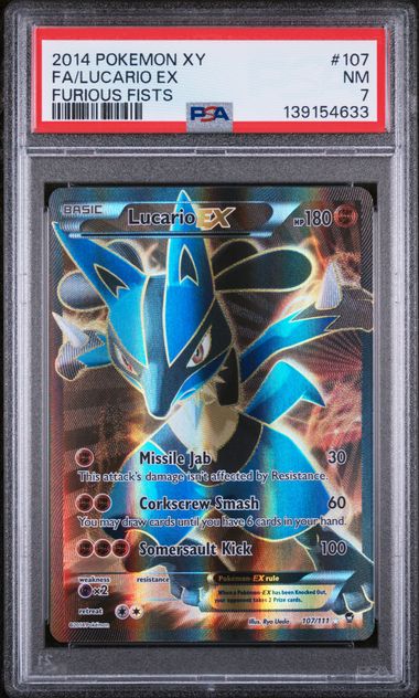 LUCARIO EX (107) - POKEMON XY FURIOUS FISTS - FULL ART - NM 7
