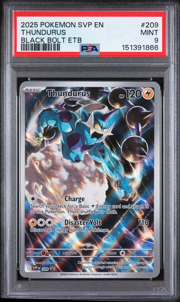 THUNDURUS (209) - POKEMON SVP EN-SV BLACK STAR PROMO - BLACK BOLT ETB - MINT 9
